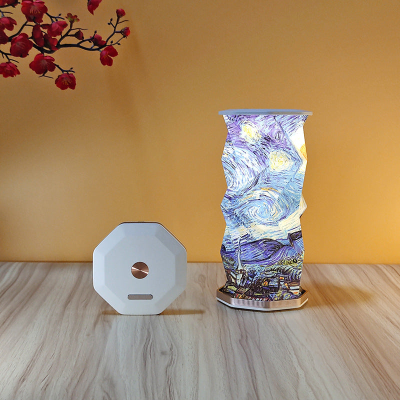 Folding Portable Rotating LED Lamp