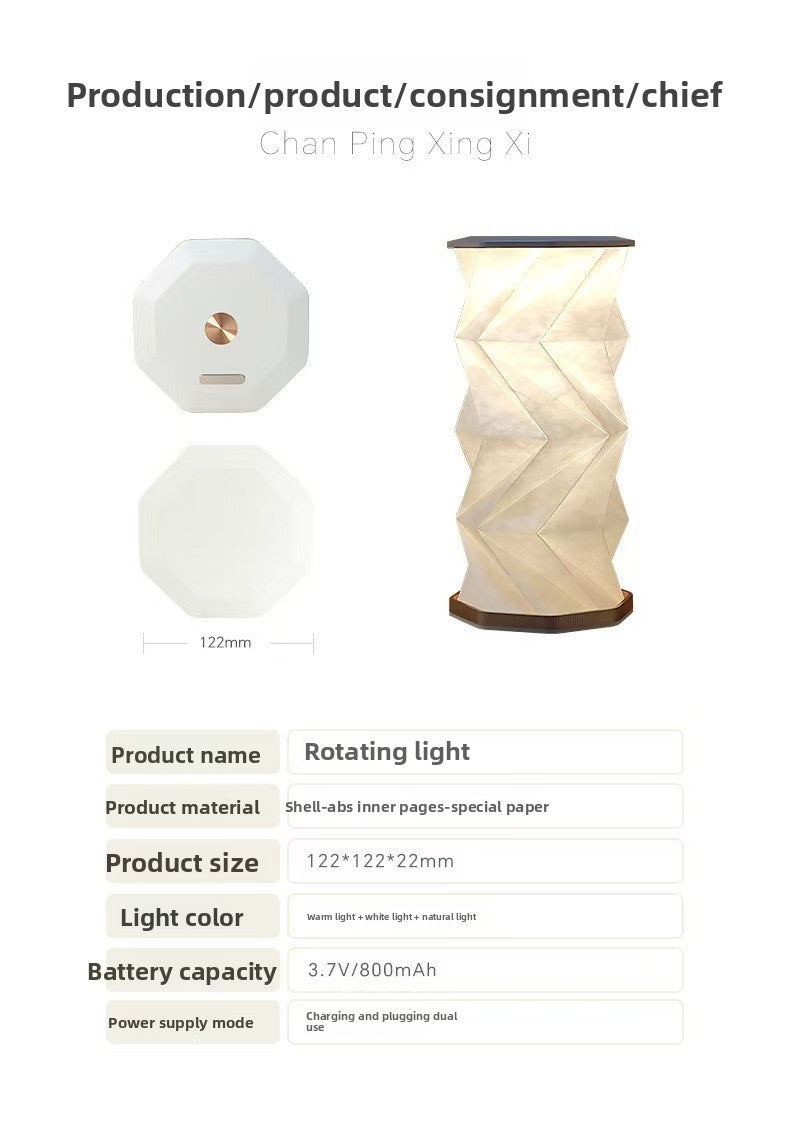 Folding Portable Rotating LED Lamp