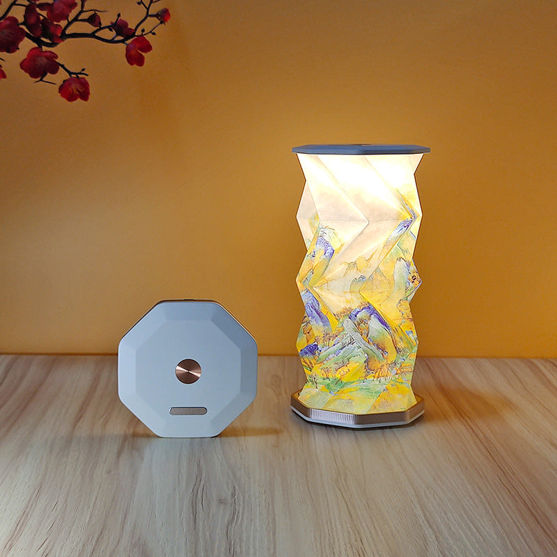 Folding Portable Rotating LED Lamp